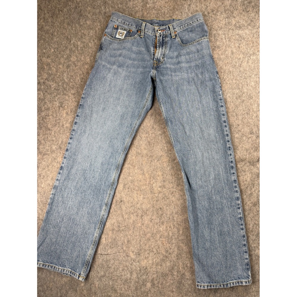 Cinch Up Mens Medium Wash Straight Leg Denim Jeans Blue 33x32 MB92834003